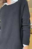 Made in Italy Conrad Body Skim Knit Jumper Black